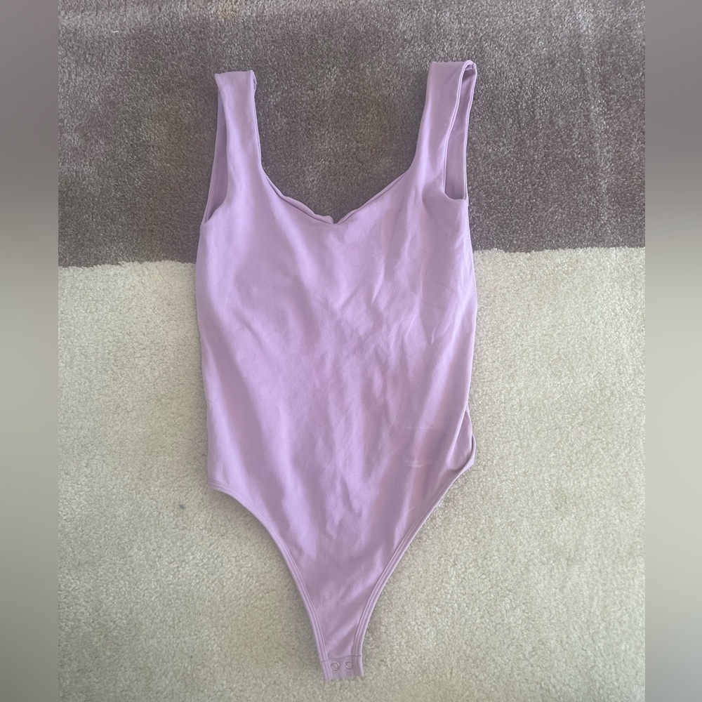Free People Lilac Sleeveless Bodysuit